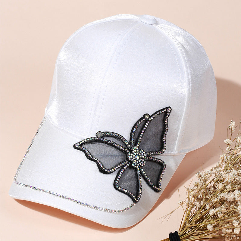 Wholesale Cotton Baseball Caps with Diamond Decorations
